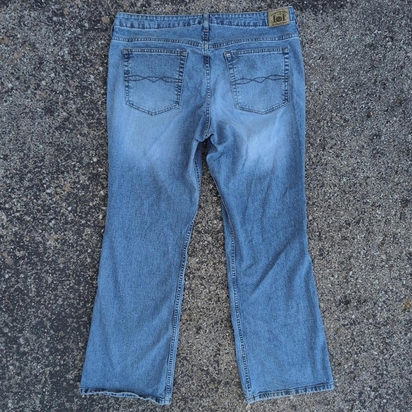 🔥4/$40 Vintage l.e.i bootcut jeans plus size 18 average button fly - Picture 2 of 8